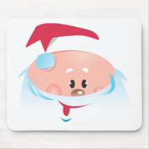Papá Noel feliz hace frente Tapete De Ratones