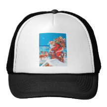 Papá Noel para arriba en el tejado Gorras