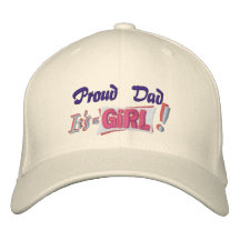 Papá orgulloso - chica gorra de béisbol bordada