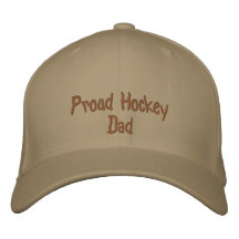 Papá orgulloso del hockey gorra de beisbol