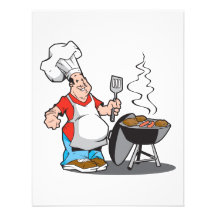 papá que cocina en la parrilla invitación personalizada