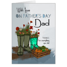Papá, tarjeta de felicitación del día de padre con