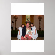 Papá y niños @ la casa blanca posters