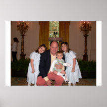 Papá y niños poster