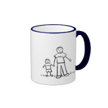 Papá y yo taza (dibujo y ningún título)