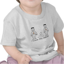 Papás adaptables de LGBT 2 y un bebé camisetas