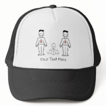 Papás adaptables de LGBT 2 y un bebé gorras