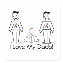 Papás adaptables de LGBT 2 y un bebé pegatinas