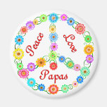 Papás del amor de la paz imanes  