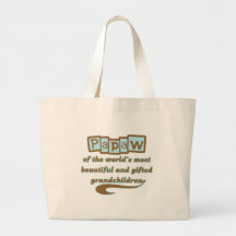 Papaw de nietos dotados bolsas lienzo