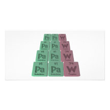 Papaw-Pa-Pa-W-Protactinium-Protactinium-Tungsten.p Tarjetas Fotograficas Personalizadas