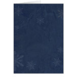 Papel 4 del copo de nieve - azul marino original felicitación