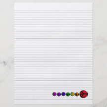 Papel alineado 8,5" de la carpeta" arco iris de la tarjeton