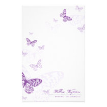 PAPEL DE CARTA PERSONALIZADO:: mariposas 3P papeleria