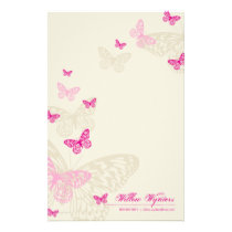 PAPEL DE CARTA PERSONALIZADO:: mariposas 4P papeleria
