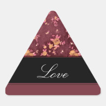 Papel de empapelar de Burdeos Pegatinas Trianguladas Personalizadas