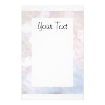 Papel de escribir blanco de Bokeh Papelería De Diseño