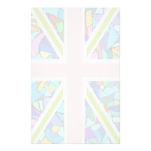 Papel de escribir de Union Jack del arte moderno Papelería