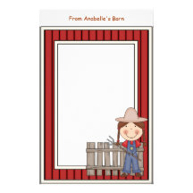 Papel de escribir rojo de los niños del marco del  papelería personalizada