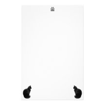 Papel de escribir silueteado del gato  papeleria