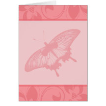 Papel de la mariposa tarjeton