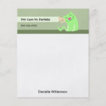 Papel de la nota del canguro del gato pequeño flyer personalizado
