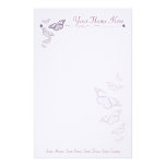 Papel de nota personalizado mariposa del ciruelo papeleria personalizada