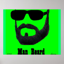 Papel de poster del valor de la barba del hombre (