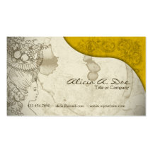 Papel del vintage plantilla de tarjeta personal