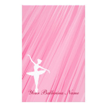 Papel inmóvil de la silueta de la bailarina  papeleria de diseño