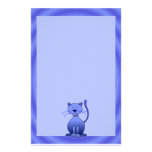 Papel lindo azul sonriente feliz de los efectos de papelería