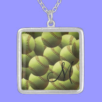 Papel pintado amarillo del softball collares