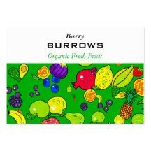 Papel pintado de la fruta tarjetas de visita