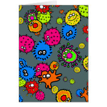 Papel pintado de las bacterias tarjeta