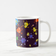 Papel pintado de las bacterias taza