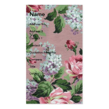 Papel pintado floral del vintage bonito tarjetas de visita