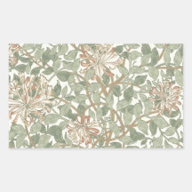 Papel pintado floral William Morris de la madresel Etiqueta