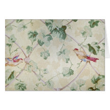 Papel pintado pasado de moda tarjeton