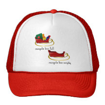 Papeleras de reciclaje del trineo del navidad gorro