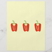 Paprika Rojo medio. Pimiento Tarjetas Informativas