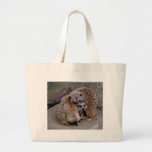 Paquete adorable de Meerkats de foto de la natural Bolsa De Mano
