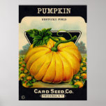 Paquete de la semilla de calabaza del vintage - im poster