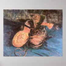 Par de zapatos, de Vincent van Gogh todavía del vi Impresiones