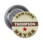 Para alcalde Guillermo Thompson Button de NYC Pin