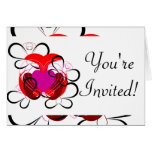 Para el amor de la invitación de las mariposas tarjetón