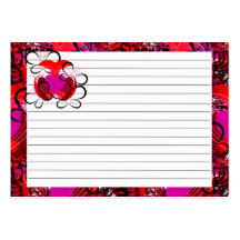 Para el amor de la tarjeta de la receta de las mar tarjeta personal