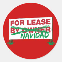 Para el arriendo Navidad - el navidad divertido de Pegatinas Redondas