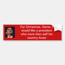 Para el navidad, Santa, quisiera a un presidente Etiqueta De Parachoque