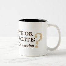 Para escribir o no escribir taza