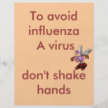 Para evitar el virus de la gripe A no sacuda… Flyer Personalizado